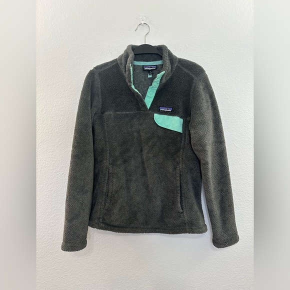 Patagonia Womens Pullover Gray Synchilla Fuzzy Fleece 1/4 Zip Size‎ Small - Picture 5 of 11